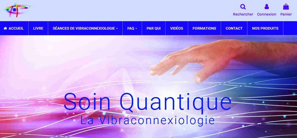 Le début de la page d'accueil du site SoinQuantique.fr dont l'auteur est Salvatore Lauricella